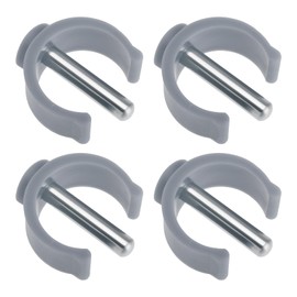 Be In Your Mind 4Pcs Walker C-clamp C-type Buckle Accessories Compatible with Aidapt Commode Walker Perch Stool 25mm Tube 28mm Pin Length Grey