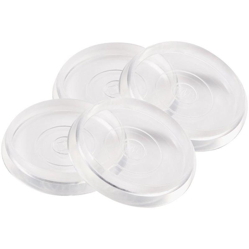 SoftTouch 12-Pack Clear Caster Cups – 1-3/8" Round Furniture Protectors