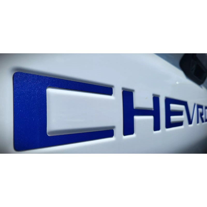 AUTOCARIMAGE RAISED TAILGATE LETTERS for SILVERADO 2019 - 2025 matte