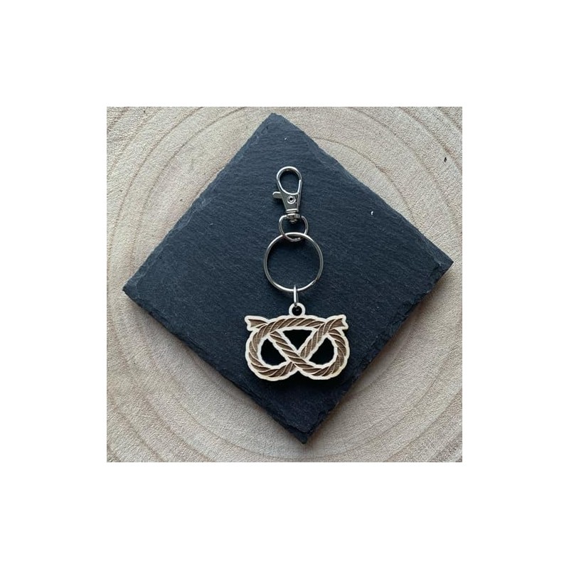 Wooden Staffordshire Knot Keyring Keychain