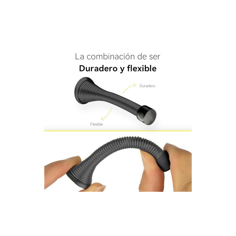 Topa Puerta de Primavera con Parachoques de Goma,Flexible,Resistente,Topa Puerta de