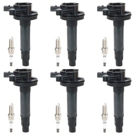 YOMALL 6PCS UF553 Ignition Coils & 6PCS Iridium Spark Plugs Ignition Coils Pack Fits for 2011-2017 F-150, 2015-2018 Transit-250 Transit-350, 2007-2016 MKX, 2007-2015 CX-9 3.5L 3.7L, Aftermarket Parts