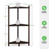 Wisuce Corner Shelf Stand - 3 Tier Bamboo Small Corner