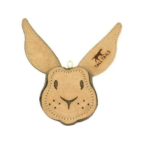 Tall Tails 88216668 Scrappy Critter Leather Rabbit Dog Toy -