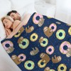 Sloths and Donuts Decor Throw Blanket Gifts for Girls Boys