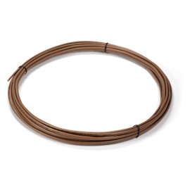 Thermostat Wire 18/2 - Brown - Solid Copper 18 Gauge, 2 Conductor - CL2 (UL Listed) CMR Riser Rated (CL3) - Residential, Commercial and Industrial Rated - 18-2, 10 Feet