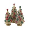Bethany Lowe Designs LC0692 White Bottle Brush Trees w/Red &