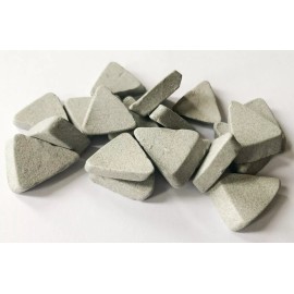 Winona Van Norman Ceramic Triangle Tumbling Media - 3/8" x 7/8" - Metal and Rock Tumbling - 15lbs