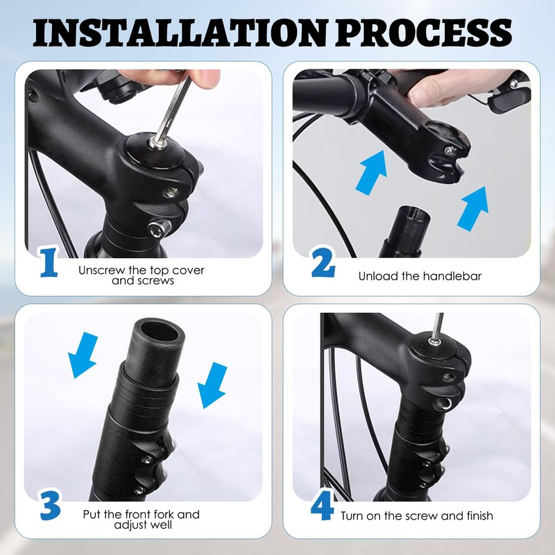 Bike Stem Riser Extender MTB Handlebar Stem Adapter Bicycle Fork