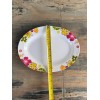 Fataco 7.5" x 10" oval premium plastic melamine plate flower