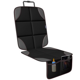 SEATHAVEN Car Seat Protector for Child Seats – Waterproof & Non-Slip 600D Fabric Seat Protector for Baby/Pets, XL with Storage Pockets