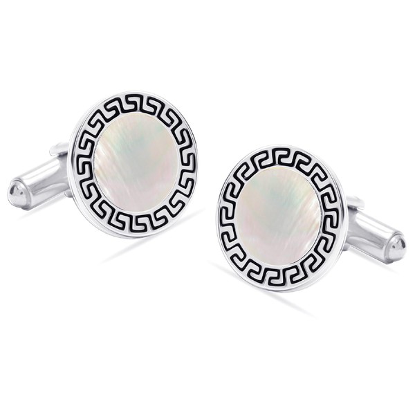 LeCalla 925 Sterling Silver Cufflinks for Men | Mother of