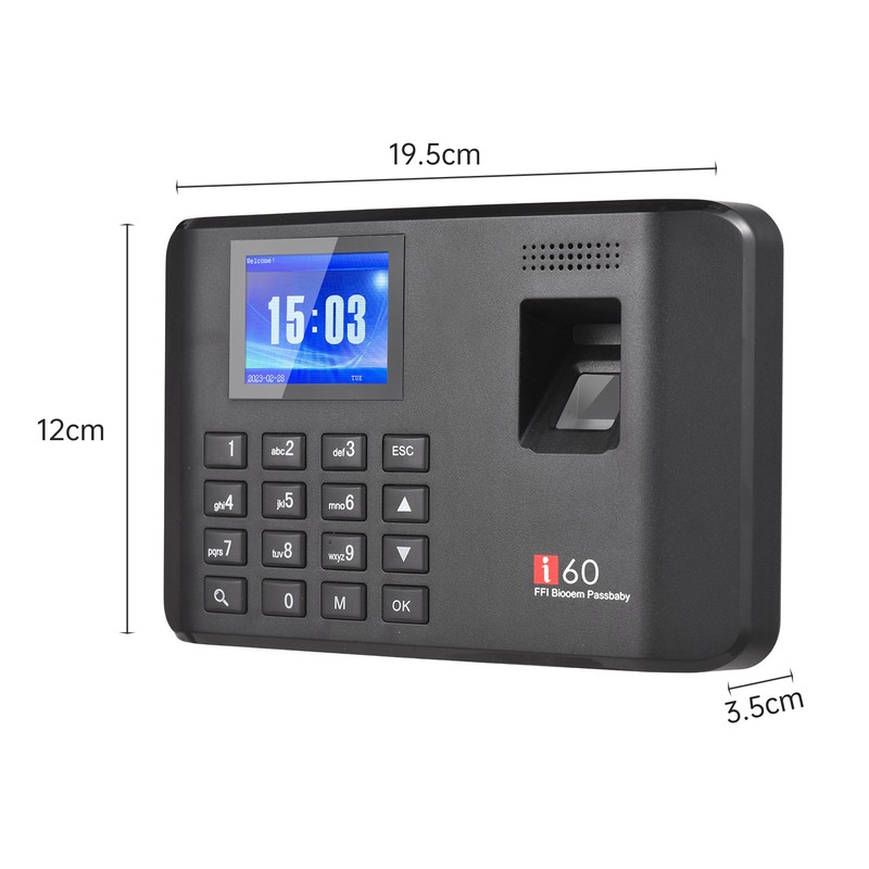 Intelligent Biometric Fingerprint Password Attendance Machine Time Clock Employee Checking-in