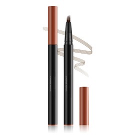 4D Forked Eyebrow Pen - Waterproof, Smudgeproof Liquid Brow Pencil - Natural-Looking Makeup, Long-Lasting, Easy Application for Defined Brows