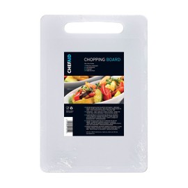 Chef Aid White Poly Chopping Board, multipurpose anti-slip surface, easy clean and dishwasher safe with handle, 35 x 25cm, Other colour options available.