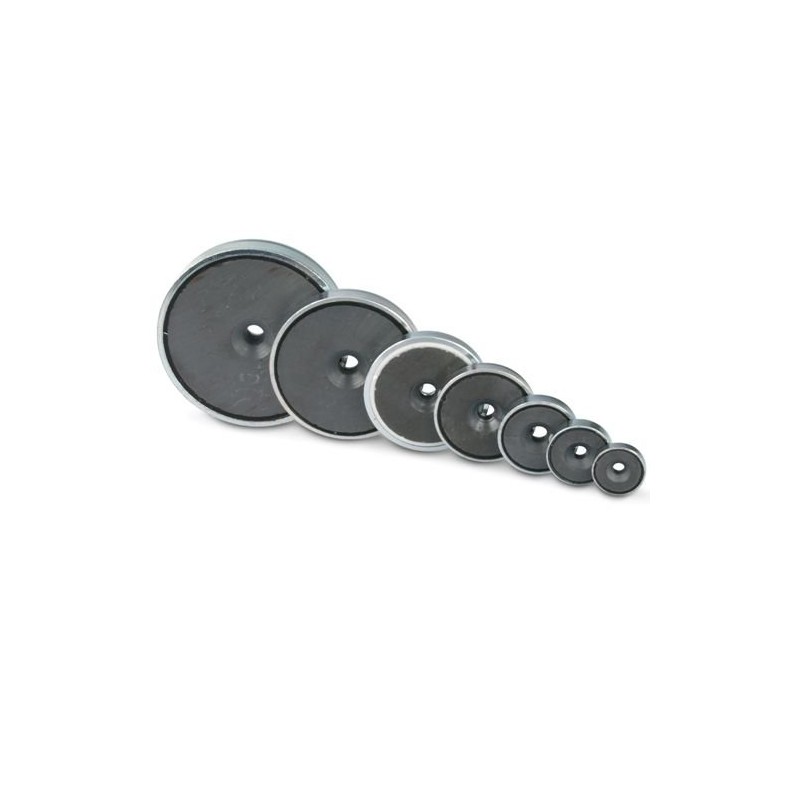 Ferrite Flat Gripper Diameter 50.0 x 10.0 mm with Countersunk,