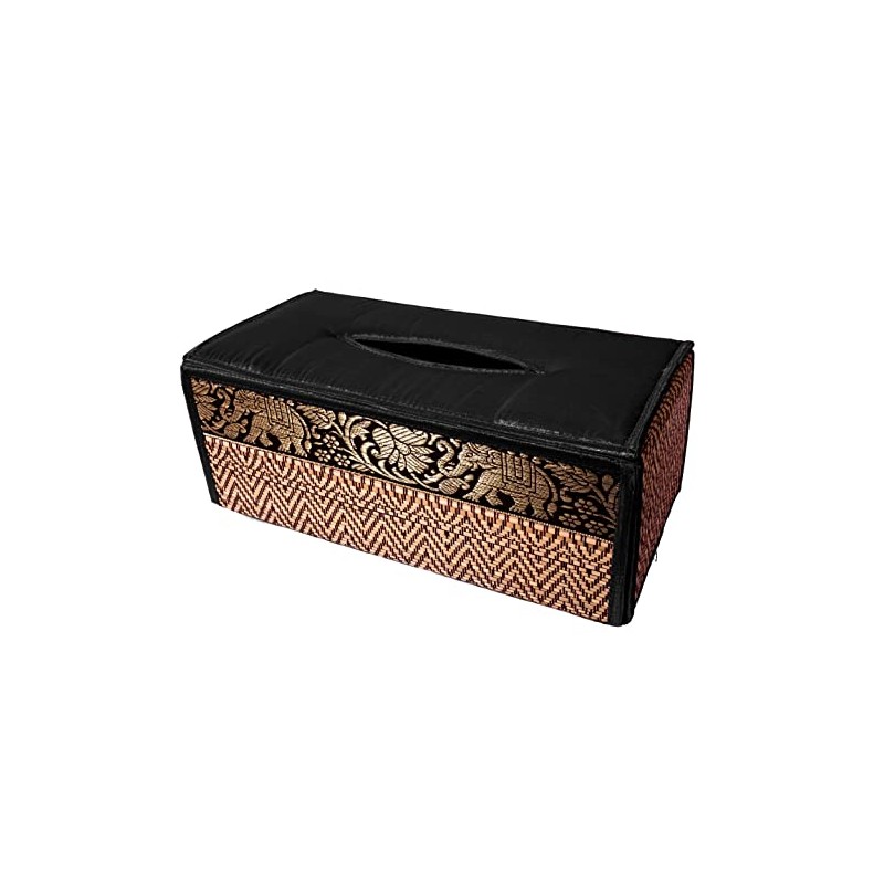 CCcollections Handmade Reed Tissue Box Cover Case - Eco-Friendly Materials