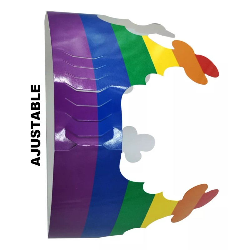 Farvisan 4 Pack Coronas, Pulseras Y Gis Cara Gay Pride