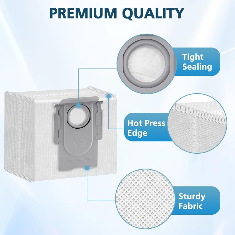 24 Packs Q10 Q7 Q5 Bag Replacement for Roborock Q10