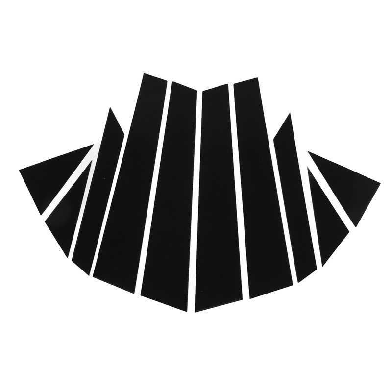 10Pcs Window B Pillar Post Trim Gloss Black Lightweight Rugged