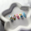 [Premium handmade embossed nails] Vintage pattern stitched rabbit - stiletto