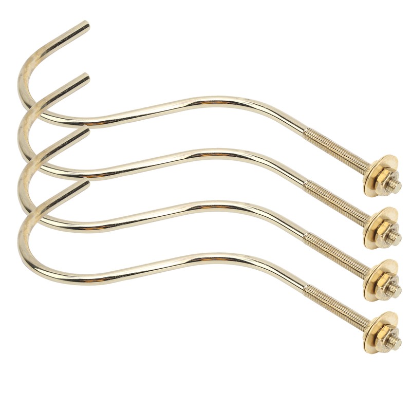 2 Set 4pcs Copper Billiards Snooker Pool Table Edge Hook