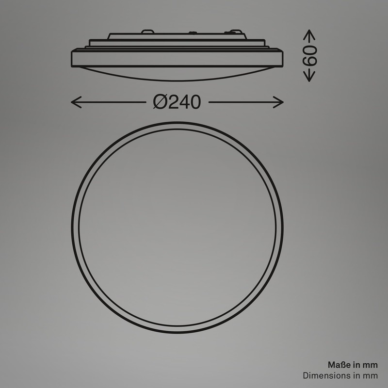 BRILONER - LED Bathroom Ceiling Light with Indirect Light, IP44