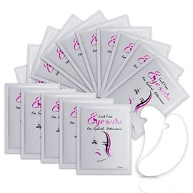 Under Eye Pads, U Shape Lint Free Eyelash Patches,100 Pack Eyelash Extension Patches,Lash Extension Supplies (Silver)