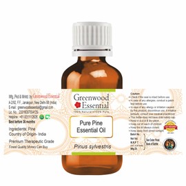 Greenwood Essential Pure Pine Essential Oil (Pinus sylvestris) 100% Natural Therapeutic Grade Steam Distilled for Personal Care 30ml (1oz)