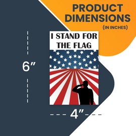 Magnet Me Up I Stand for The Flag American Flag Car Magnet Decal, 4x6 Inch, Red, White Blue, Automotive Magnet for Car Truck SUV, for Any Magnetic Surface, Showing a Sense of Unity, Crafted in USA