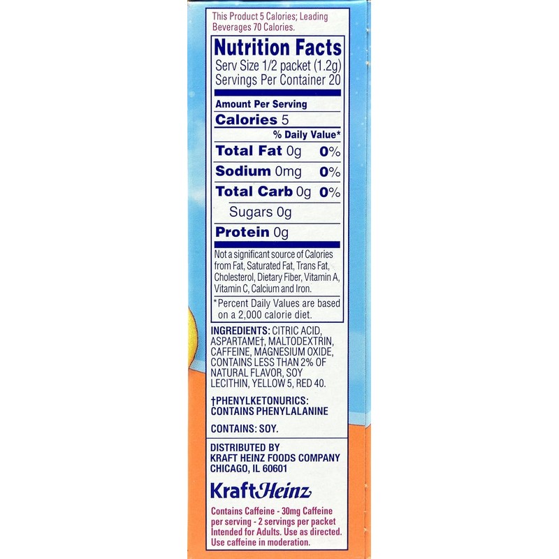 Crystal Light On The Go Peach Mango With Caffeine Drink