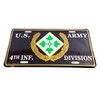 Wild U.S Army License Plate 4th Infantry Division Metal Sign