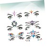 Mikinona 6pcs Crystal Face Stickers Acrylic Diamond Rhinestone Stickers for