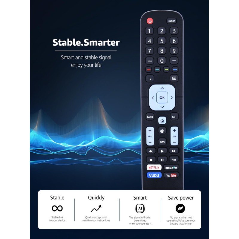 New EN2A27ST Replacement TV Remote Control for Sharp 4K Ultra
