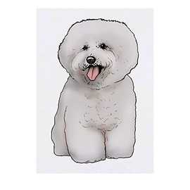 'Bichon Frise Dog' Temporary Tattoo - Water Resistant, Skin-Safe, Non-Toxic Transfer (TO00042100)