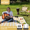 HX&OD Outdoor Picnic Blanket Extra Large, 80''*60'' Waterproof Picnic Mat