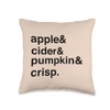 Autumn Apple Cider Pumpkin Crisp Cozy Weather Throw Pillow