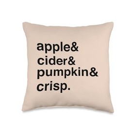 Autumn Apple Cider Pumpkin Crisp Cozy Weather Throw Pillow