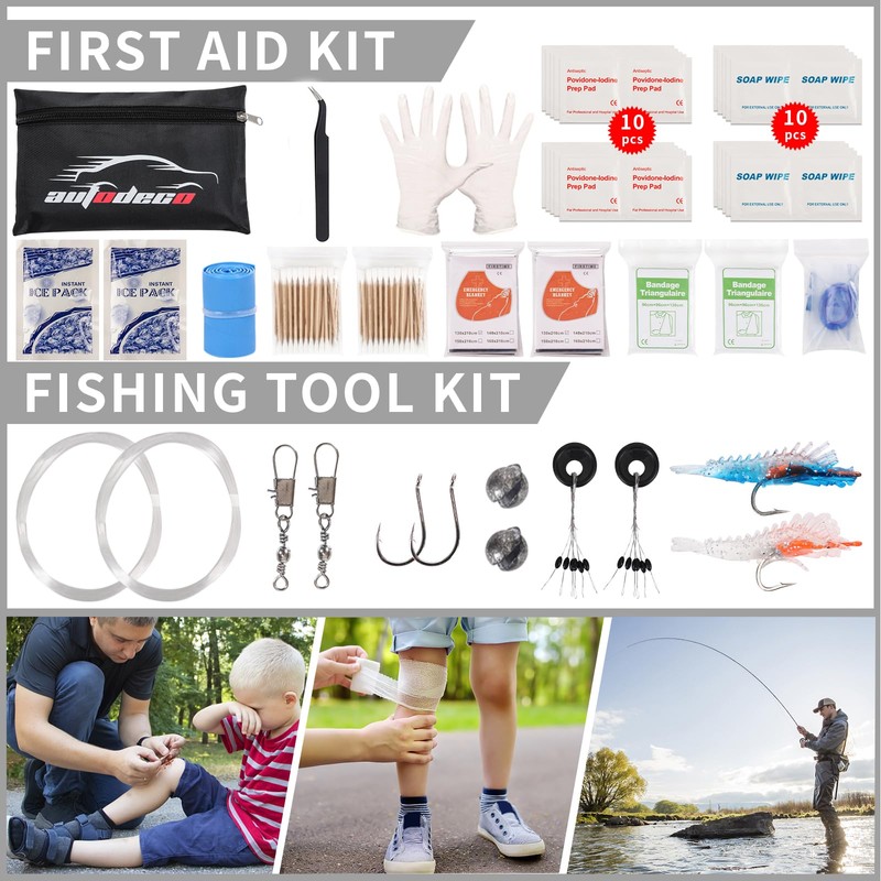 GPUSFAK Emergency Survival Kit and First Aid Kit, Camping First
