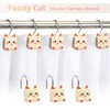 Cat Shower Curtain Hooks, Funny Animal Shower Curtain Hooks Rings