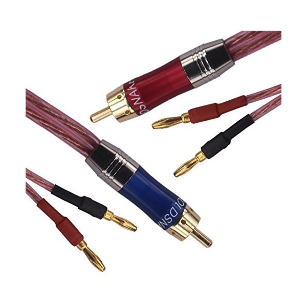 KK R1-B2-D0.5 4N OFC Speaker Wire Pair with RCA Male