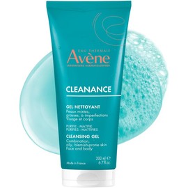 Avene Cleanance Gel Limpiador Facial Piel Grasa y Mixta, 200ml