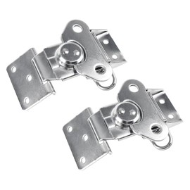 Geesatis Twist Latch & Keeper 2 Pcs Spring Loaded Butterfly Twist Latch Chrome Toggle Clamp Hasp Fastener 90 Degree 180 Degree for Box