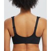 Lemorosy Wide Strap Front Closure Bra Lace Full Figure Underwire(Black