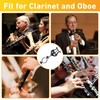 Clarinet lyre,2 Pack Black Clarinet Lyre Holder for Marching Band,6.02Inch