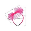 DPWOUM 2Pcs Pink Lace Bow Headband Elastic 80s Headband with