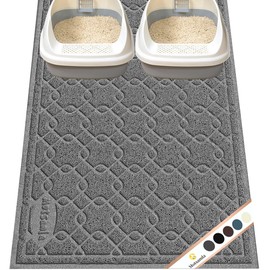 Motsamla Cat Litter Box Mat, 47" x 32" XL Large Kitty Litter Trapping Mat Keep Floor Clean, Litter Box Mat Scatter Control, Waterproof, Easy to Clean, Durable Large Size Litter Mats for Floor