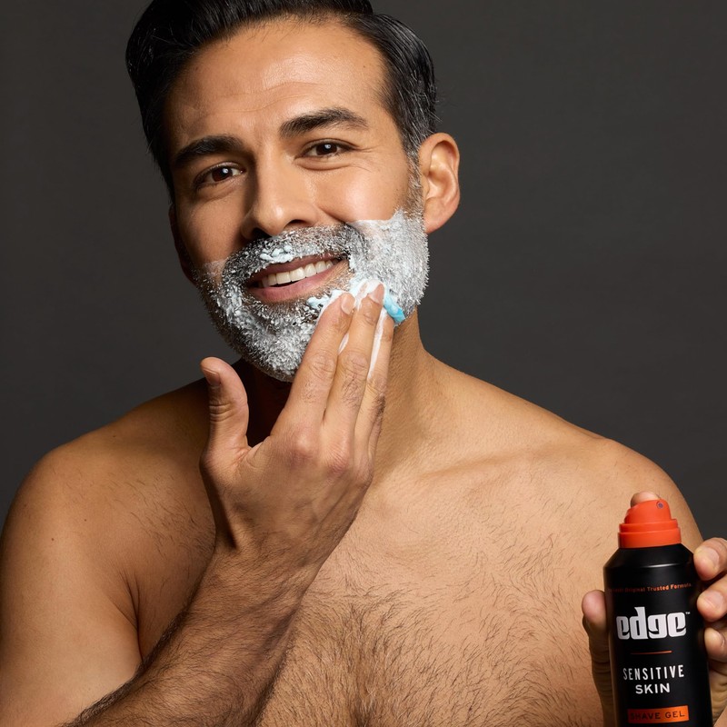 Edge Shaving Gel for Men, Sensitive Skin with Aloe, (6