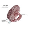 J&V Textiles Round Toilet Seat With Easy Clean & Change