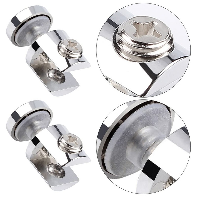 4 Pcs Glass Clamp Clip Adjustable Glass Bracket Glass Shelf